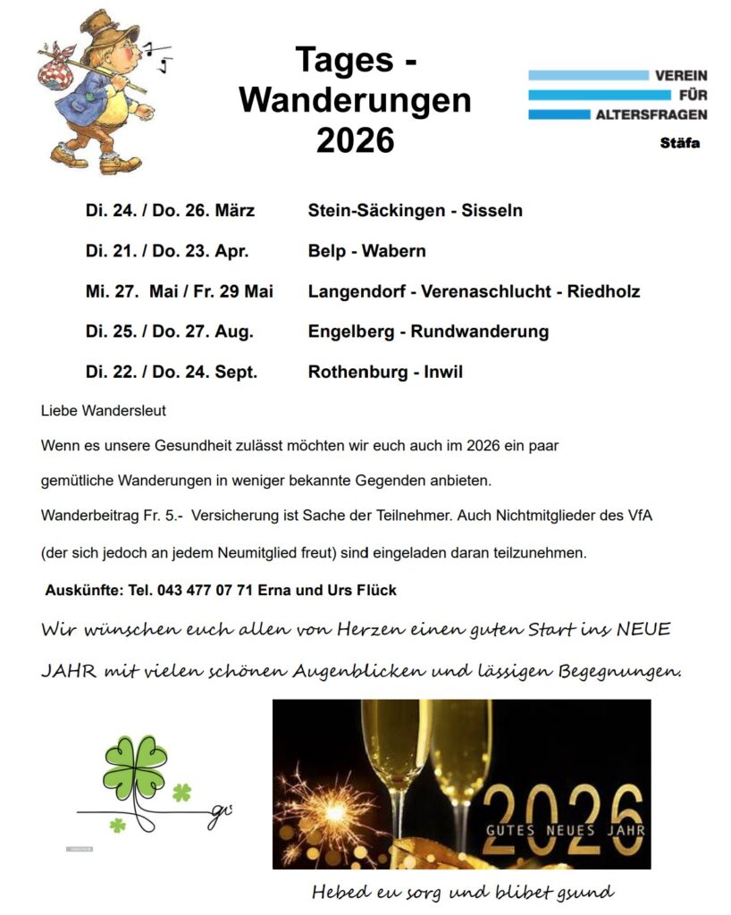 Wanderprogramm 2026